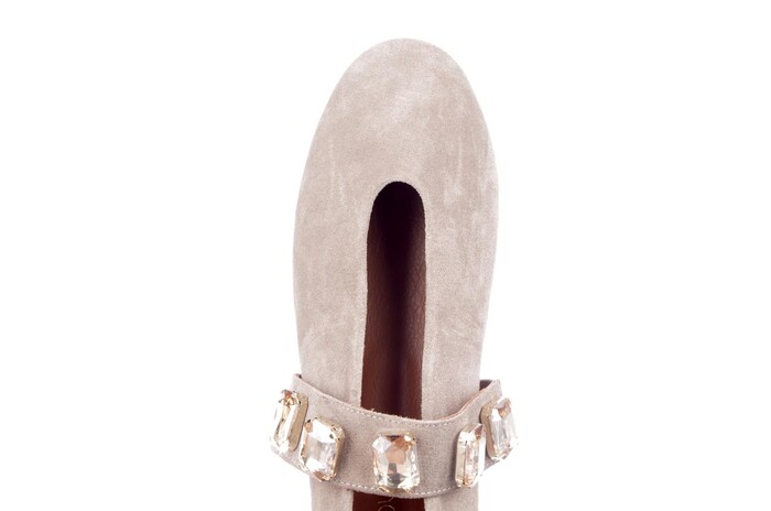 Babouche taupe Fabby-2  Bild