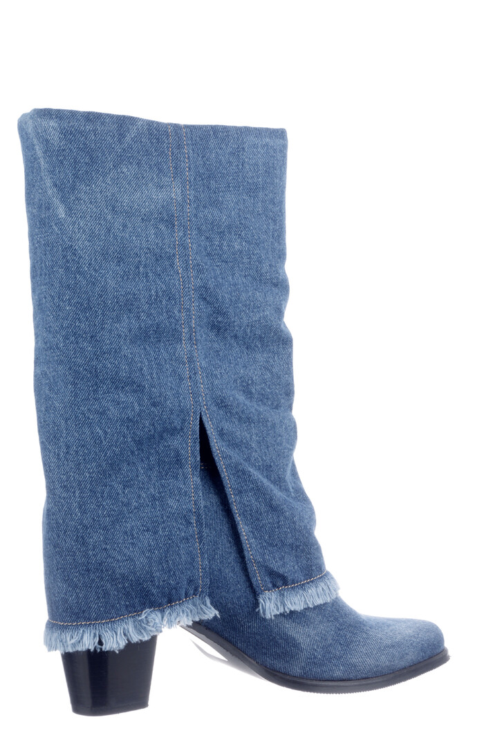 Babouche blauw jeans Ama-13 Bild