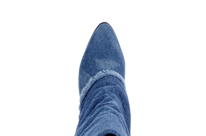 Babouche blauw jeans Ama-13 Bild