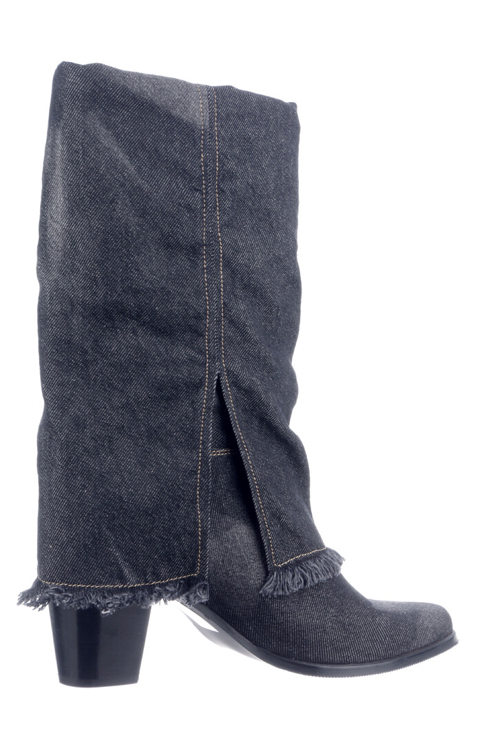 Babouche zwart jeans Ama-13 Bild