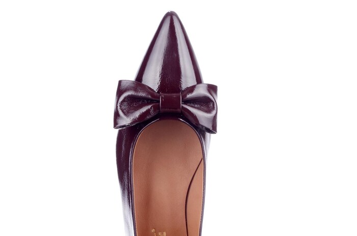 Babouche bordeaux lak Paola-12 Bild