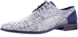 Maranello Berkelmans wit/blauw veterschoen wit/blauw