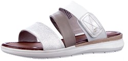 8-27207 Jana wit/zilver combi slipper wit/zilver combi