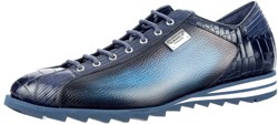 2817 Harris blauw veterschoen blauw