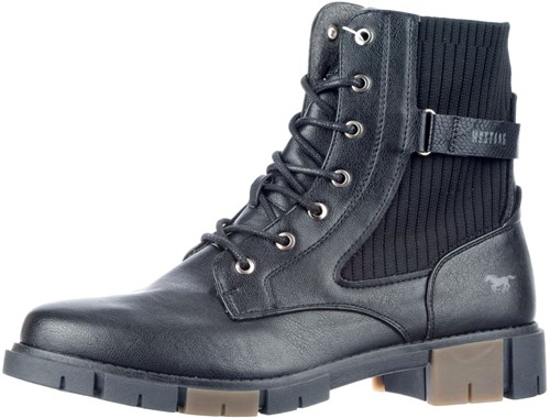 1443-502 Mustang zwart veterboot zwart