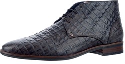 Albardon Berkelmans grijs/bruin croco combi veterboot grijs/bruin croco combi