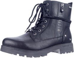 Mustang zwart 15M0042003 veterboot zwart