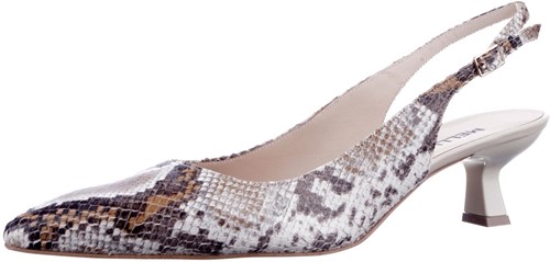 Melluso D201 Brown slingback bruin python