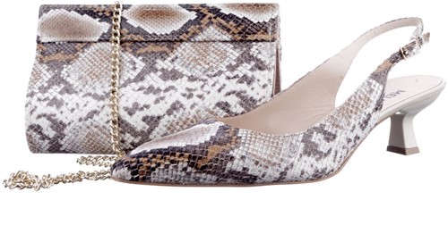 Melluso BJ083 Python-Brown  maat 0 tas bruin python-3